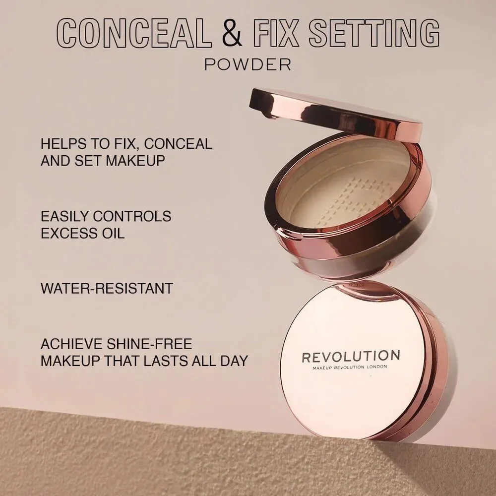 061/ Makeup Revolution Conceal & Fix Setting Powder - Light Yellow